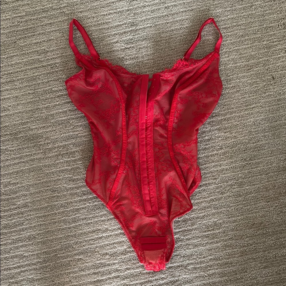 Red Lace Kids One Piece